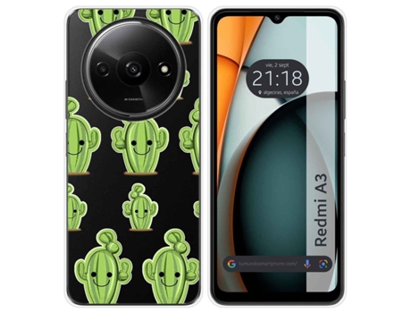 Funda Diseño Cactus para Xiaomi Redmi A3 TUMUNDOSMARTPHONE Silicona