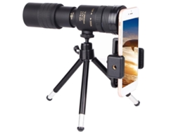 Telescopio monocular con soporte para teléfono inteligente y trípode para adultos, observación de aves, acampada, senderismo, etc.