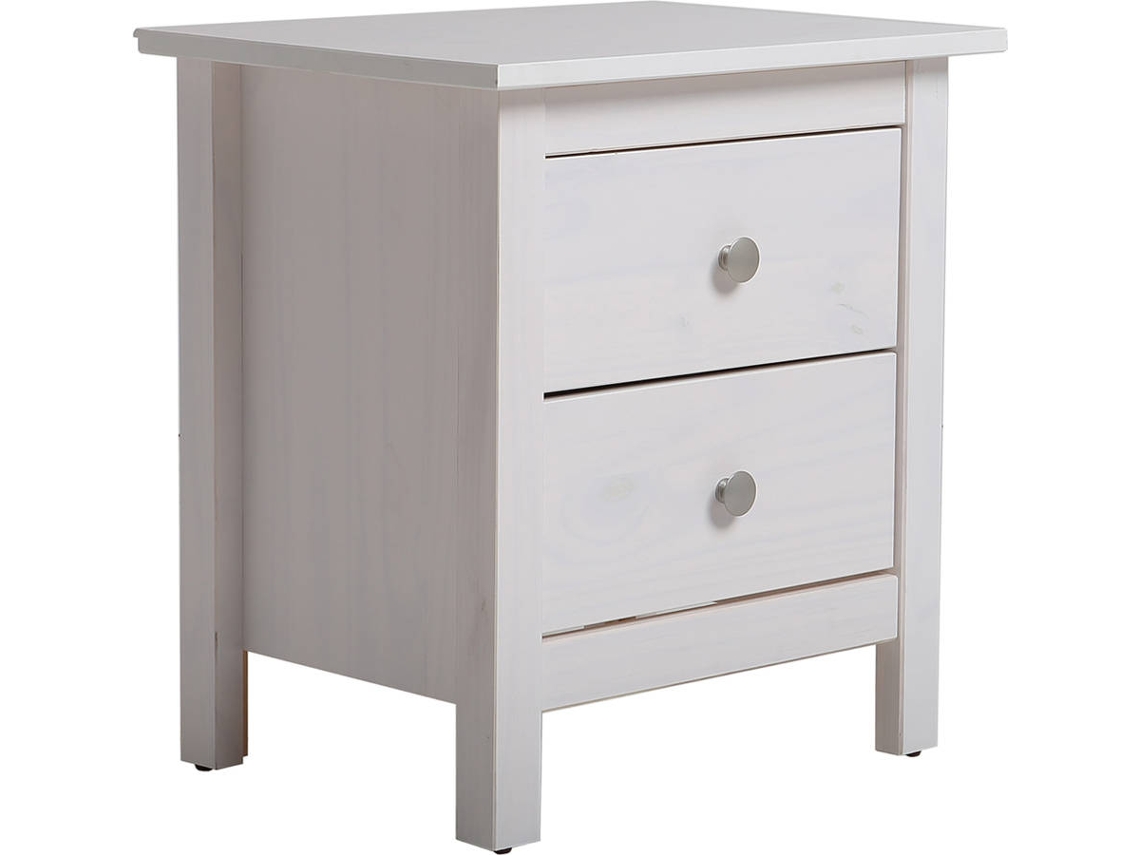 Mesa de Noche VS VENTA-STOCK Betty Blanco (46 x 35 x 49 cm - Pino )