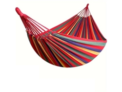 Hamaca portátil de algodón ELORY para acampar, con bolsa de almacenamiento.
