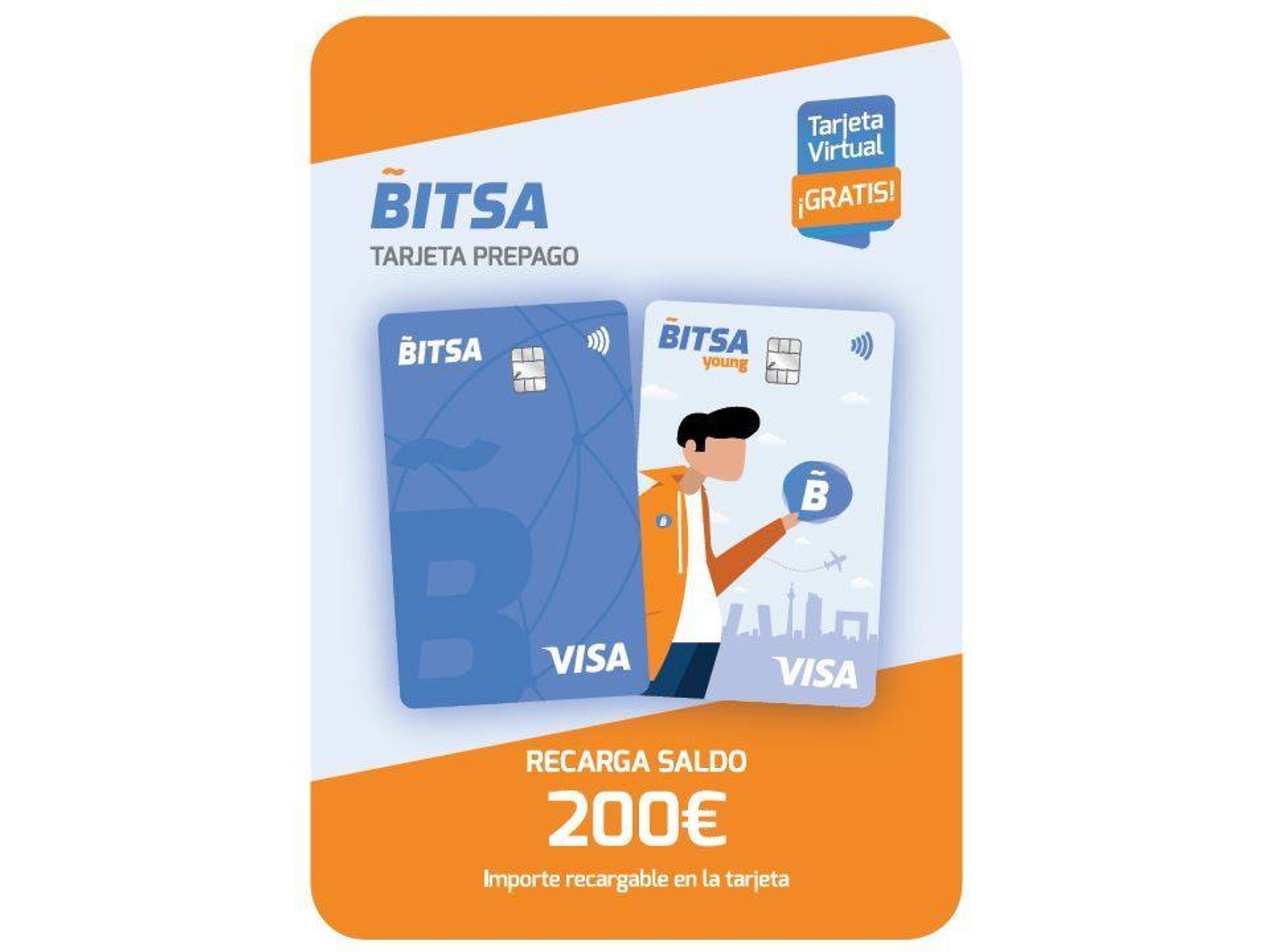 Tarjeta Prepago BITSA 200 Euros (Formato Digital)