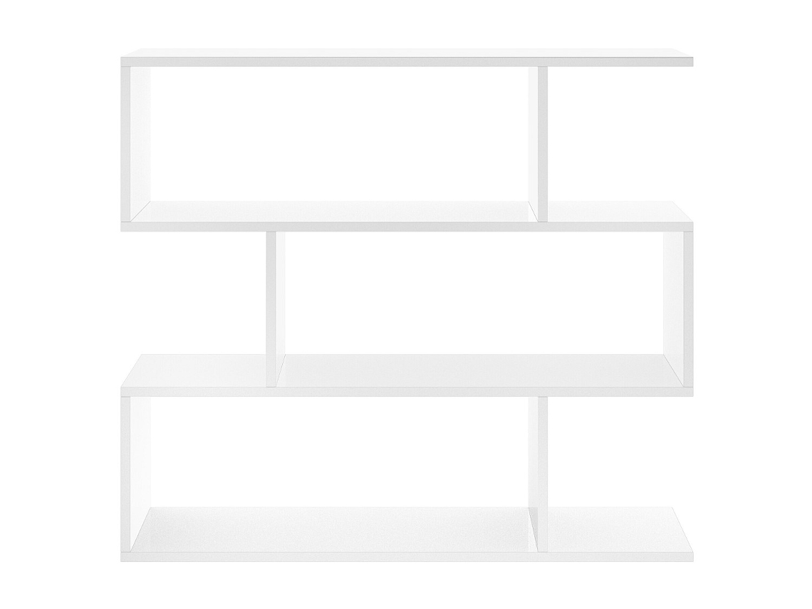 Estantería Baja DKIT Lis (Blanco Brillo - 96x110x25 cm)