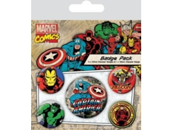 Conjunto de Conjunto de Insignias GRUPO ERIK Marvel Retro (Captain America)