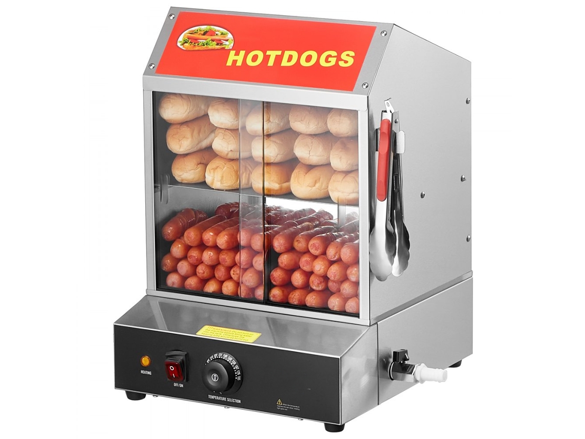 Vaporera para perritos calientes Tekmaquinas de 27 litros con control de temperatura