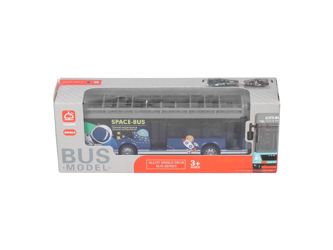 Dan26-modelo De Autobús Juguete De Vehículo De Tracción Hacia Atrás Niños Colección Regalo Decoración Azul Oscuro