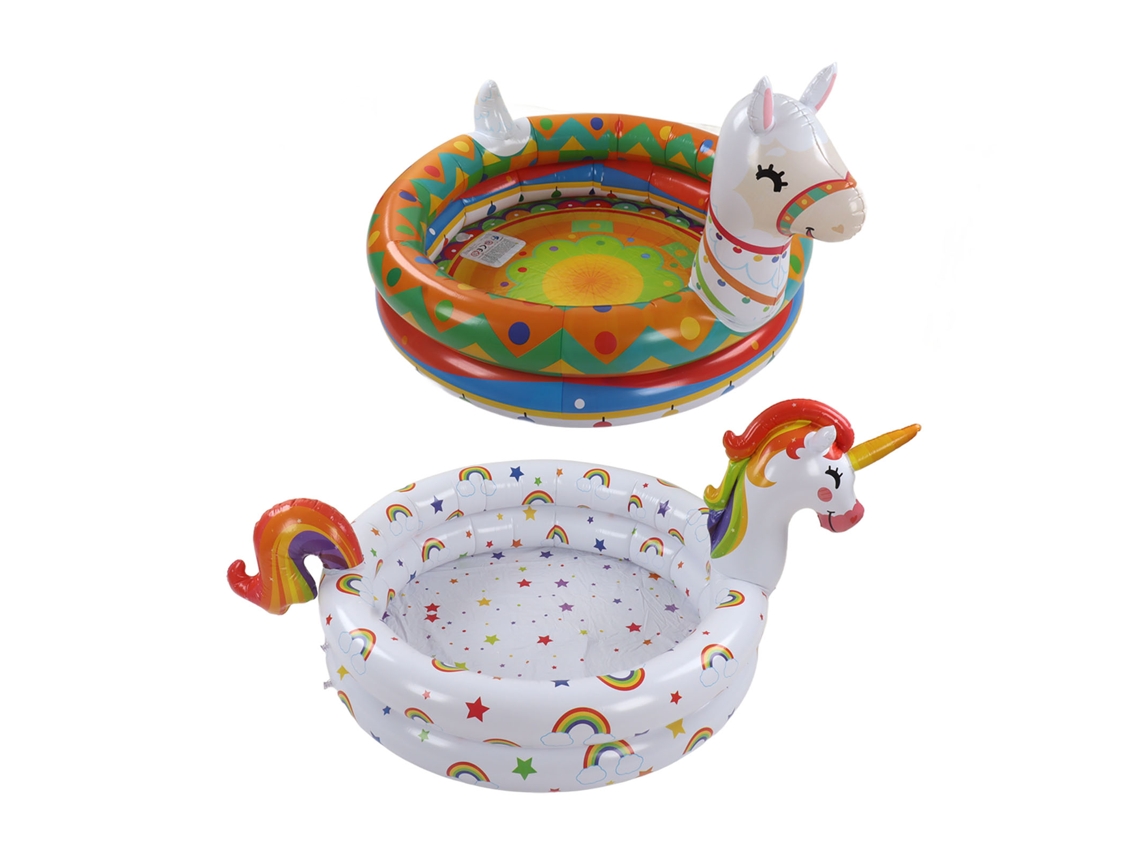 Piscina inflable portátil de PVC para niños, 2 piezas, mini forma de animal lindo
