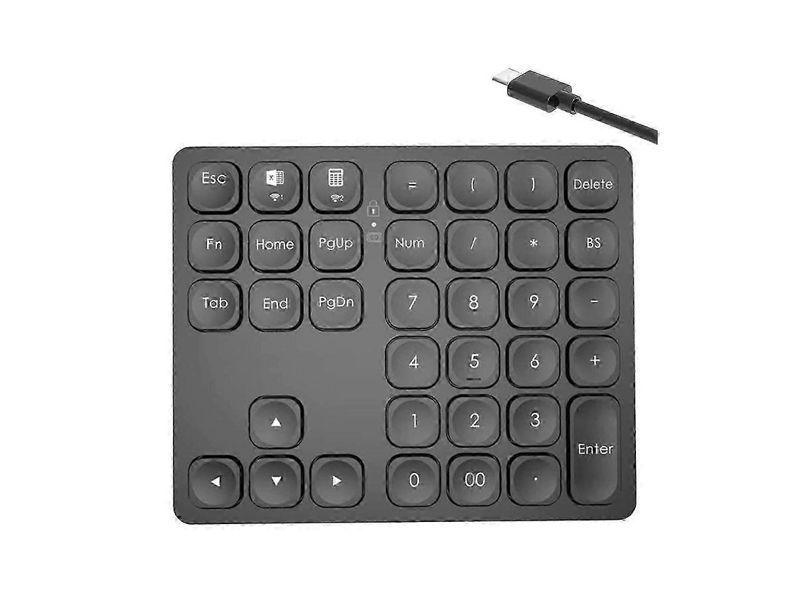 Mini teclado inalámbrico Bluetooth para teléfono celular, tableta, teclado y mouse Bluetooth para Android, color negro Ly Ebike