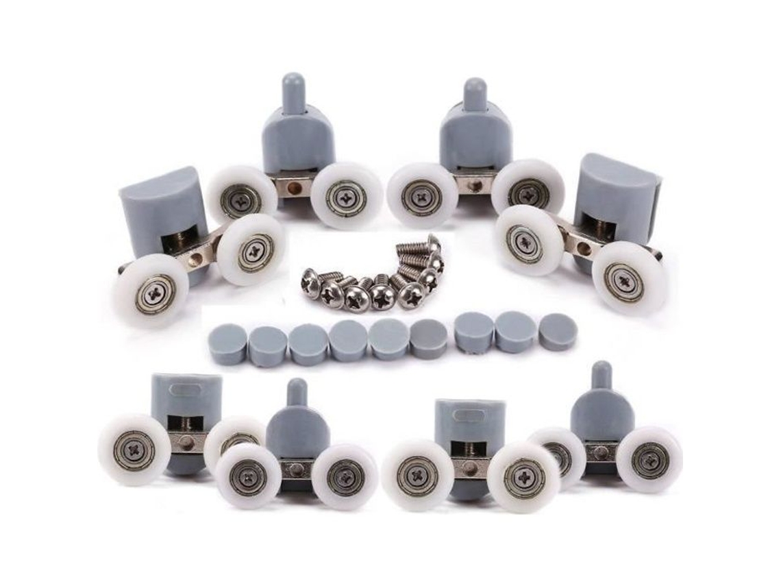 Ruedas para puerta de ducha, ruedas para puerta de ducha, puerta de ducha 4x superior y 4x inferior, baño 25 mm 8p S/BRAND