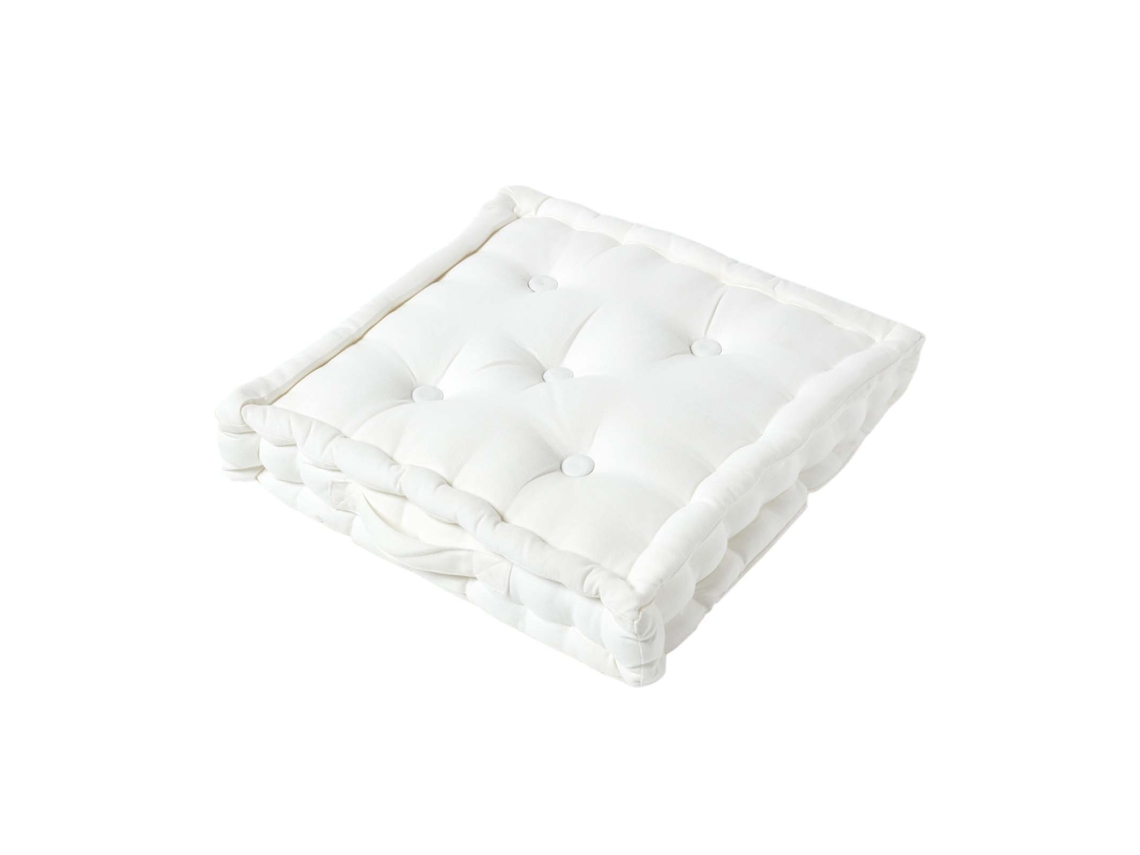 Homescapes Off White Floor Cushion 50x50 Cm