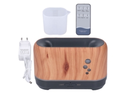 Difusor De Aroma Com Luz De Chama 200ml Umidificador Ultrassônico Controle Remoto 100-240v Plugue Eu