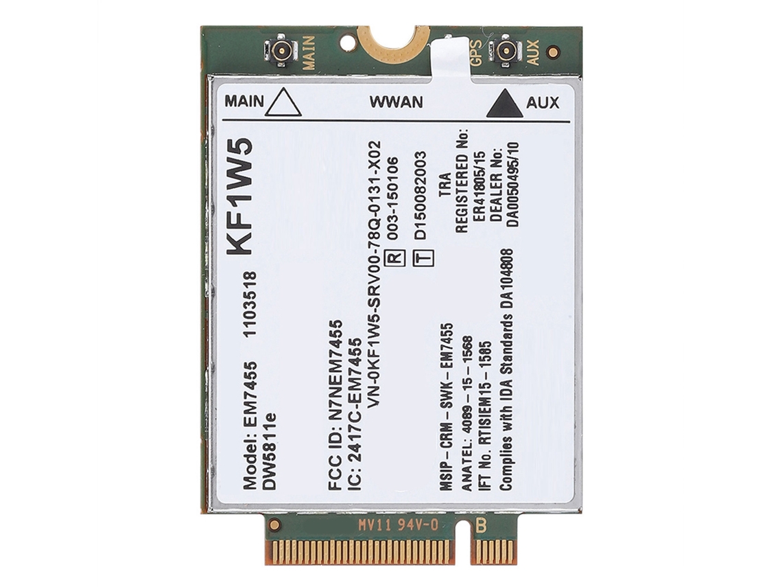 Módulo Inalámbrico Qualcomm Em7455 4g Lte Wwan Para Tarjeta Dell Dw5811e Ngff