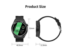 Reloj inteligente GT3Pro de 1,28 pulgadas con monitorización de salud, llamadas Bluetooth y NFC, silicona plateada Ly Ebike