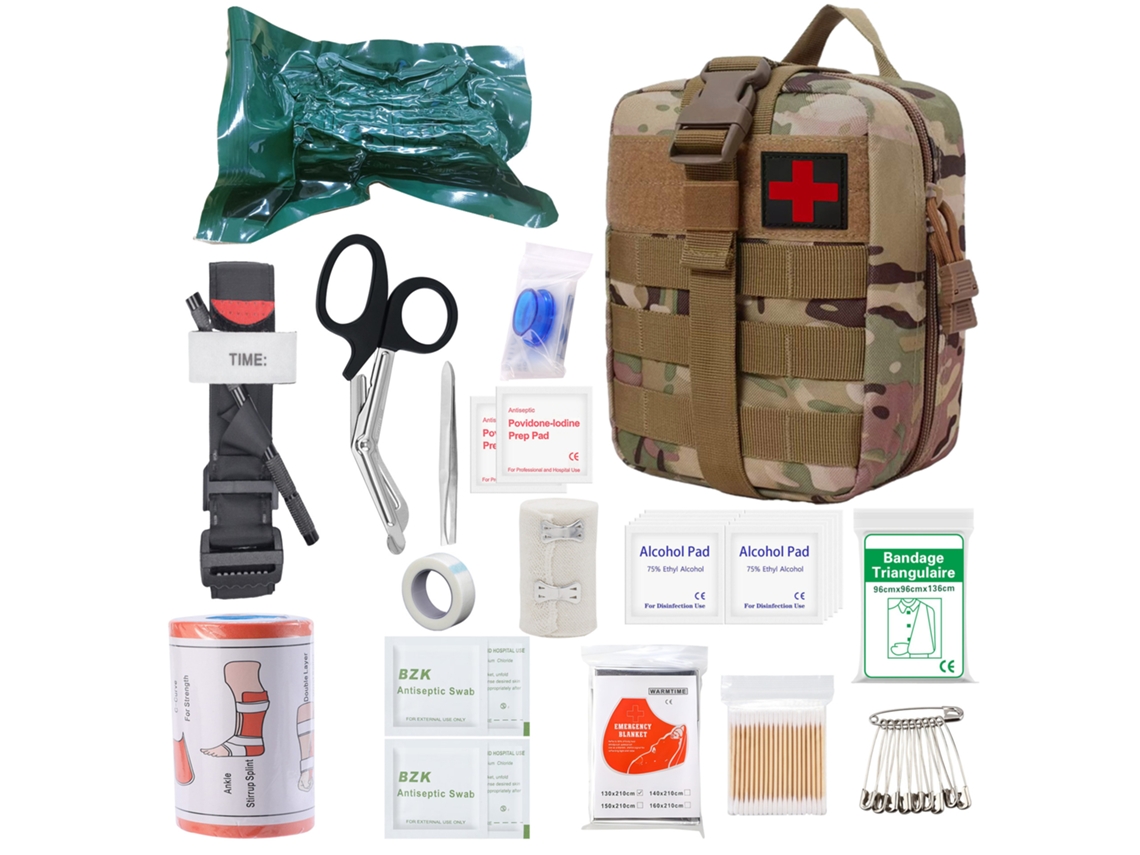 VPMKP-Kit de emergencia multifuncional para exteriores, botiquín de primeros auxilios táctico Cuich (camuflaje)
