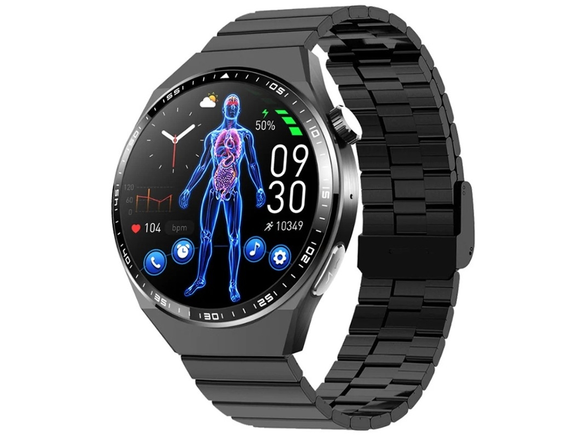 Reloj inteligente con llamadas Bluetooth, monitorización no invasiva de glucosa en sangre, ECG, alerta SOS, podómetro y seguimiento deportivo. ¡Mejor invitación!