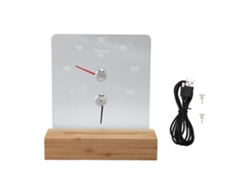 Termómetro-higrómetro 2 En 1 Para Sauna Con Base De Madera, Led Rgb, Montaje En Pared/mesa, Medición De Temperatura Y Humedad De 0 ℃ A 120 ℃.
