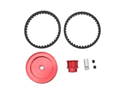 Sistema De Engrenagens De Transmissão Por Cinta 12t 30t Para Upgrade De Carro Rc Crawler Traxxas 1/10 Peças Diy Vermelho