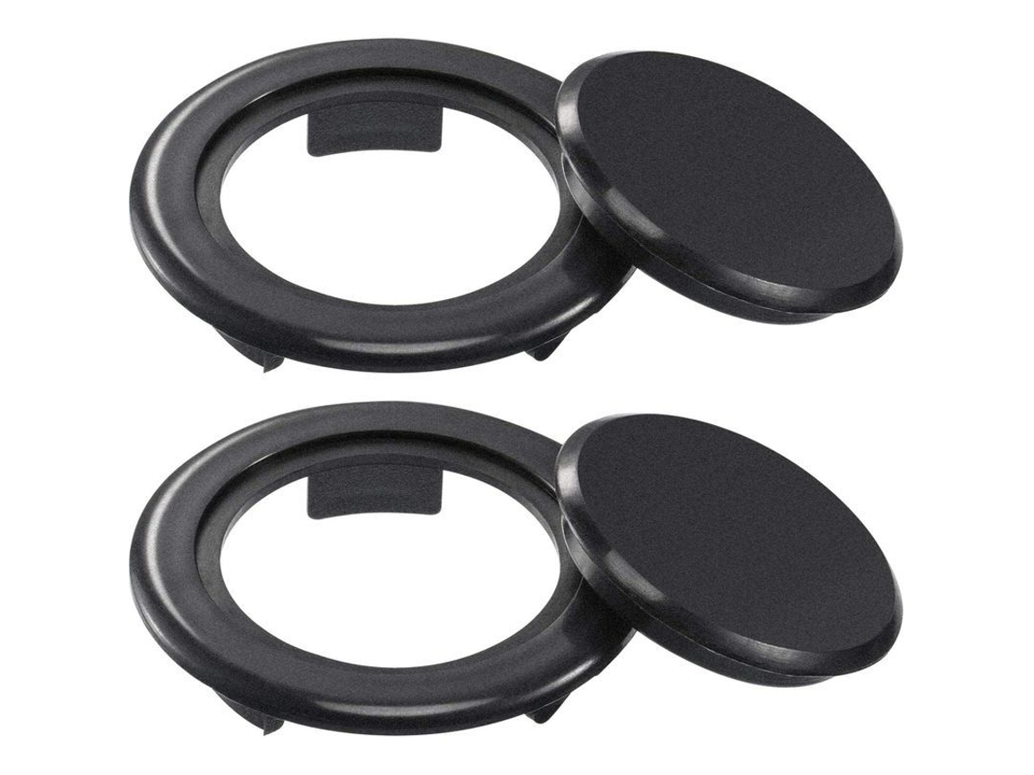 2 Juegos De Aro Y Tapa Para Orificio De Sombrilla De Mesa De Patio De 2 Pulgadas (negro)