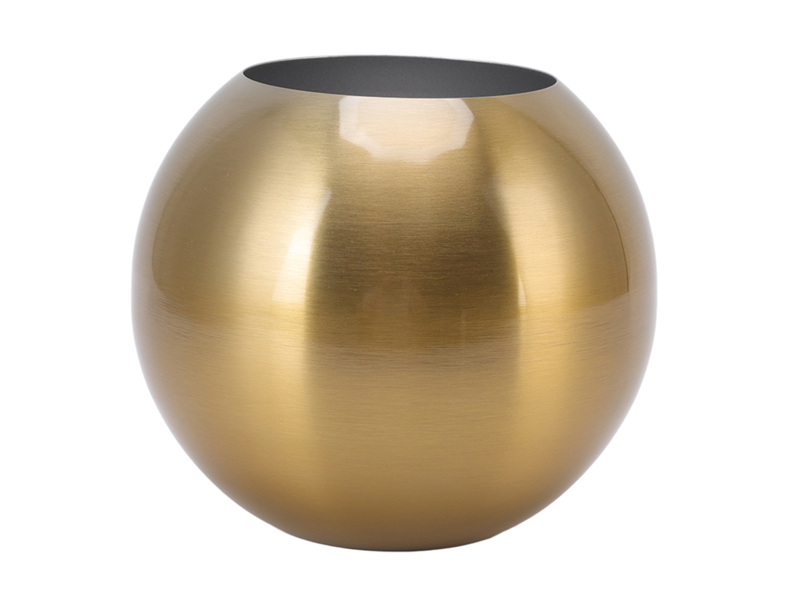 Jarrón redondo Baok, estilo nórdico moderno, acero inoxidable, jarrón pequeño para flores, decoración para sala de estar, oficina, mesa, oro antiguo.