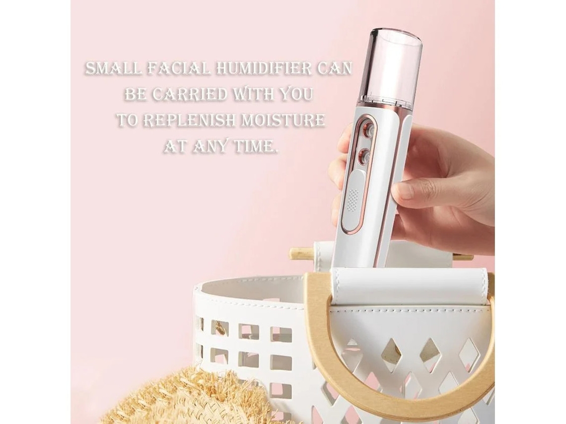 Nano Pulverizador Facial Vaporizador Facial De Névoa Fría Recargable Por Usb Tanque De Agua Visible Nano Pulverizador Rosa Yizhood