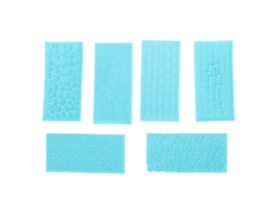 6 Moldes Con Diseños Para Pasteles, Plástico Duro, Textura Para Estampar, Fondant, Repostería Artística, Herramienta Decorativa.