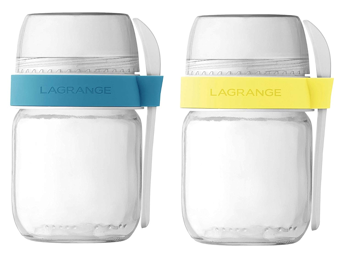 Set de 2 potes de yogur de cristal - 440401 LAGRANGE