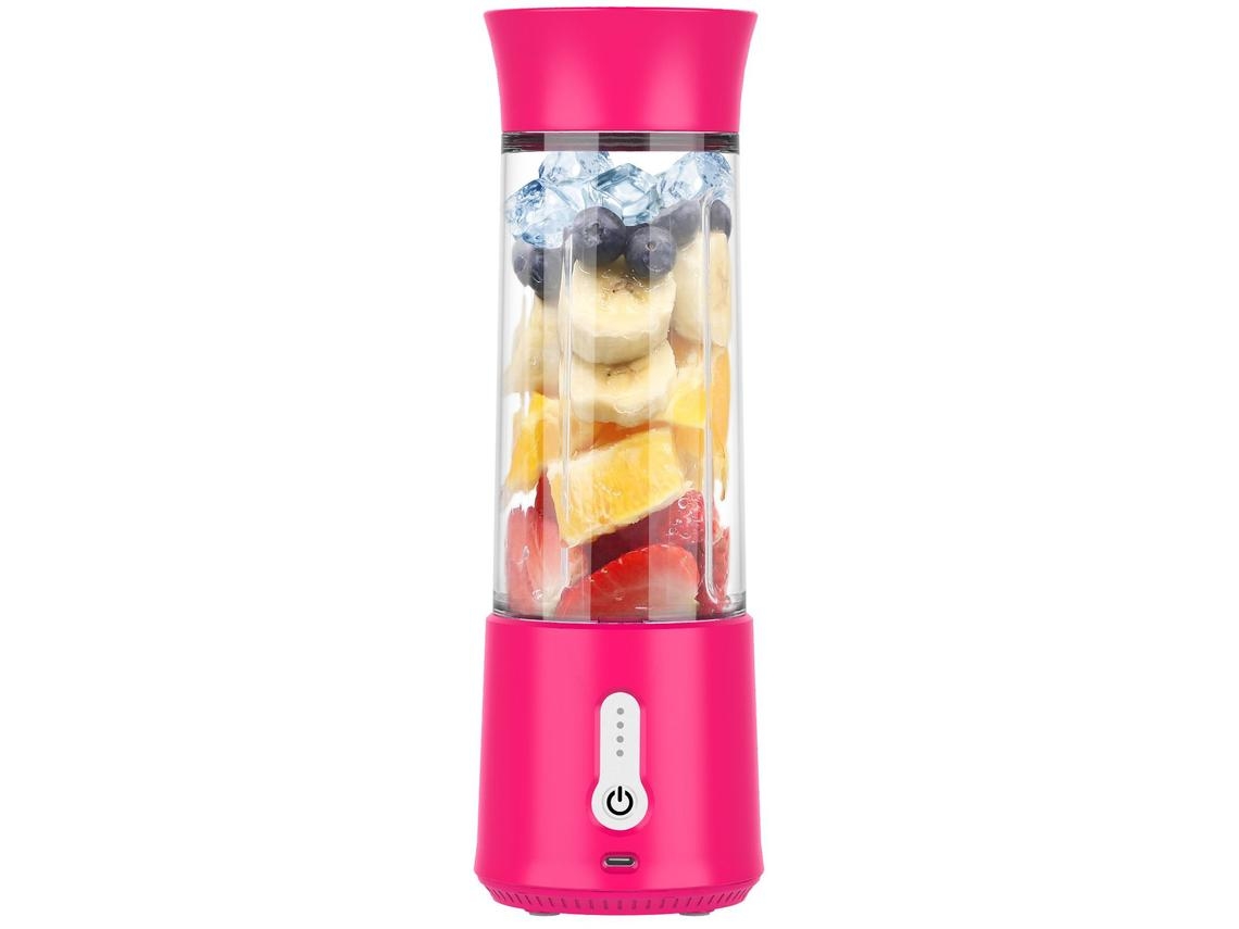 Extractor De Jugo Eléctrico De Carga Mini Taza De Jugo Multifuncional Portátil CHRUI rosa roja