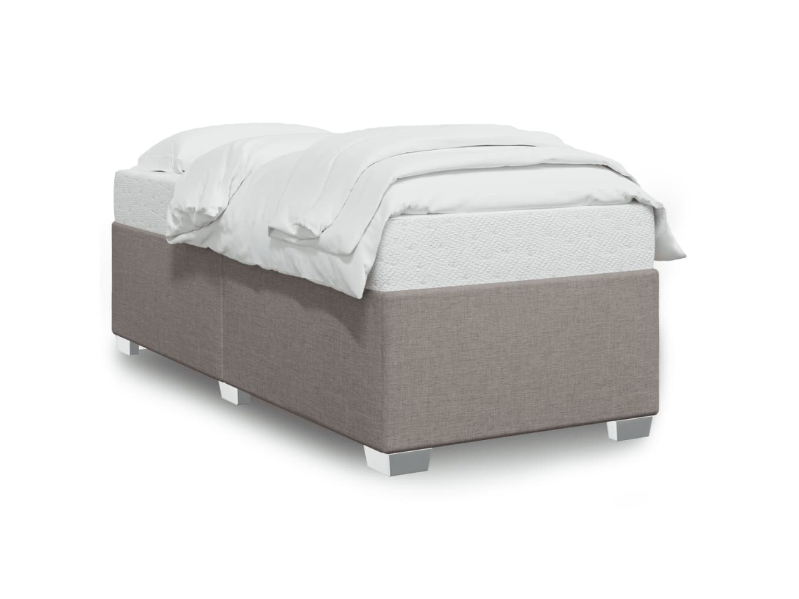 Maison Exclusive - Estructura De Cama Sin Colchón Tela Gris Taupe 80x200 Cm