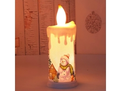 Velas Navideñas Led Sin Llama Con Santa Y Muñeco De Nieve Para Decoración De Fiestas Y Hogar