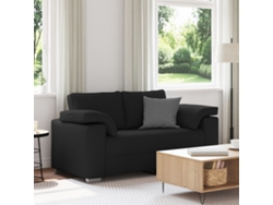 Sofá Loveseat Negro 120 Cm Tela