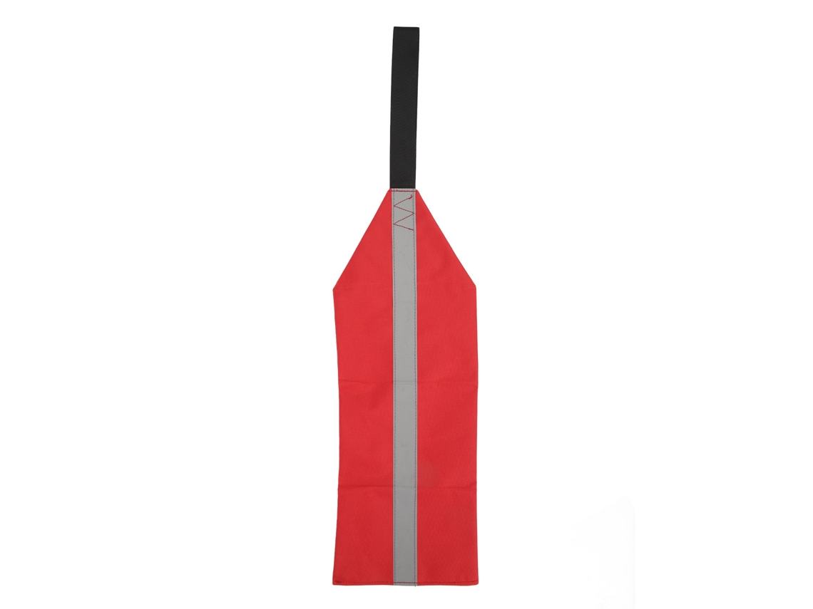 Bandera De Seguridad Roja Con Franja Reflectante De Tela Oxford Para Kayak, Canoa, Remolque Y Viajes.