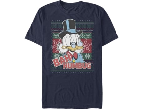 Camisetas Unisex DEEPSTONE Scrooge McDuck Bah Humbug Faux Ugly Christmas Sweater Disney Armada (XXL)