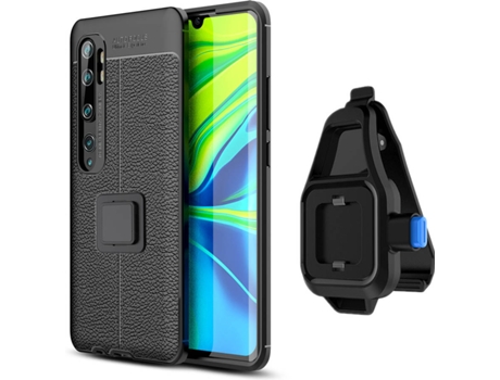 Funda Xiaomi Mi Note 10 Pro Rugged Leather con Soporte de Cintura Negro