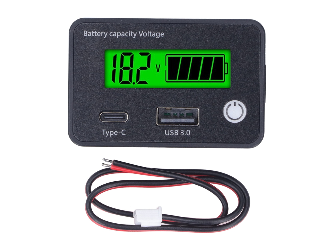 2026velora-monitor De Batería Lcd Digital Con Porcentar De Capacidade E Voltaje Para Carro E Carro De Golfe Dc8-30v