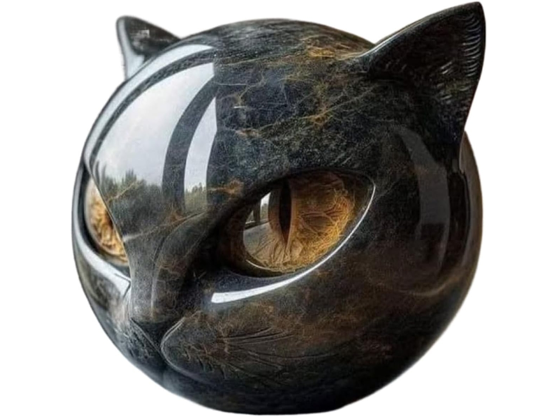Figura De Gato Negro, Colección De Esculturas En Miniatura, Arte Elegante Para El Hogar Y El Jardín.