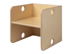 VAN DIJK TOYS Cube chair for toddlers (35x35x35 cm) - Natural