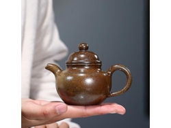 Teteras de arcilla púrpura, tetera de cambio de horno antiguo, tetera de belleza sin marca