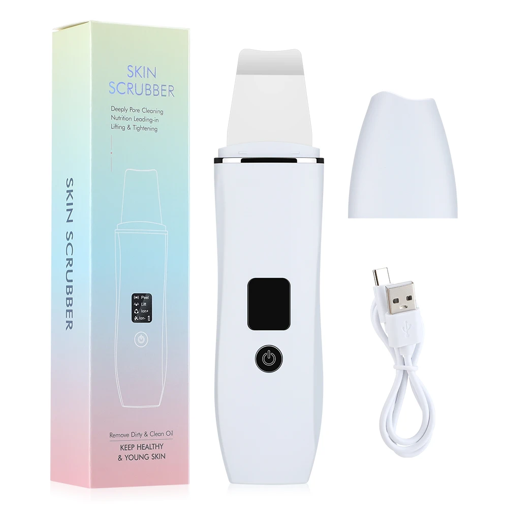 Dispositivo De Limpieza Facial Ultrasónico (blanco), Limpiador De Poros Faciales, 4 Modos