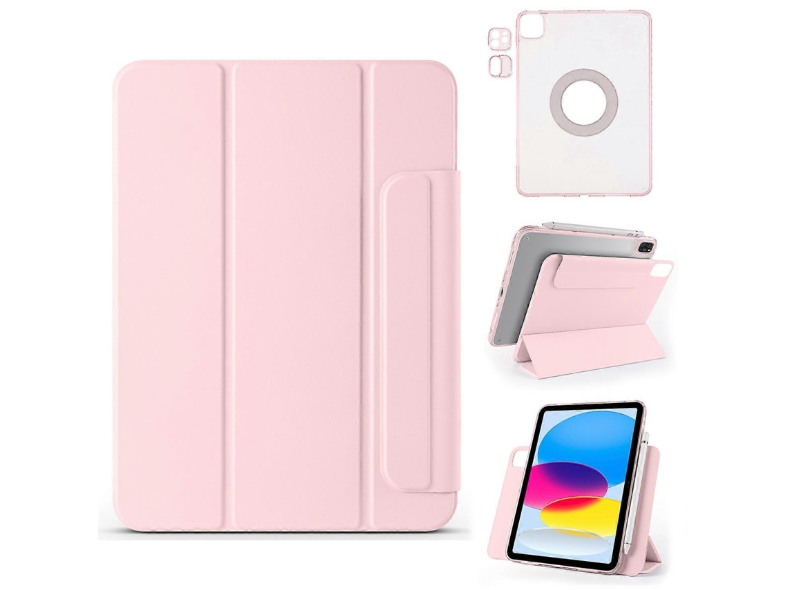 Funda de piel para iPad Air 11 (2024), Air (2022), Pro 11 (2022), Pro 11 (2020), Pro 18 (2018), soporte magnético plegable para tableta, color rosa Chennnls (2025)