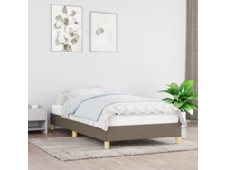 Estructura De Cama Sin Colchón Tela Taupe 90x200 Cm