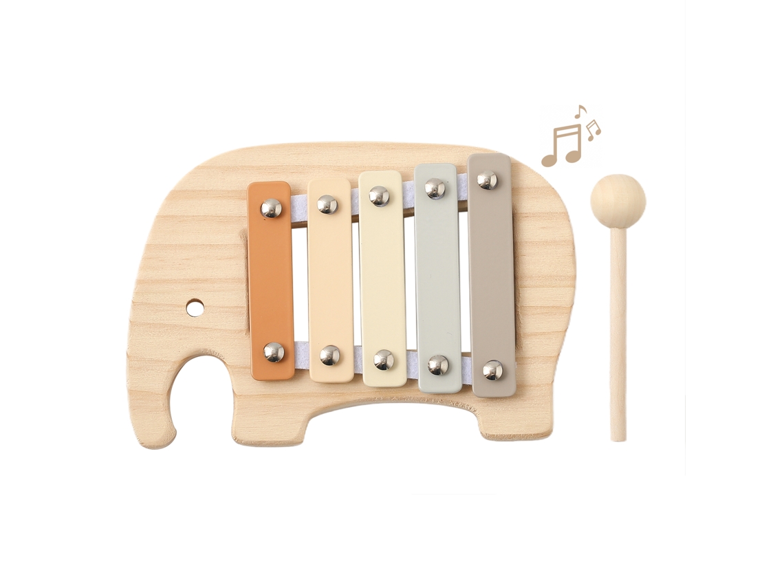 (Xilófono de elefante) Juguete musical Instrumento musical para niños Xilófono de tambor de ardilla marabú