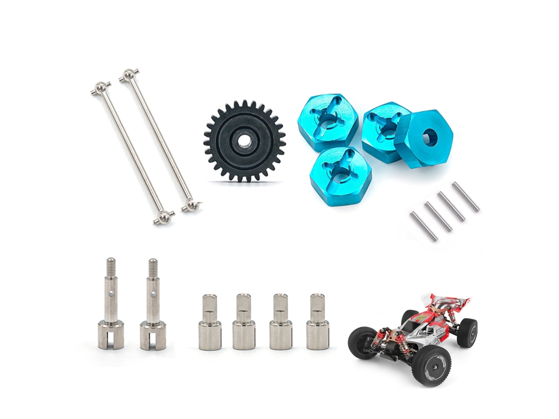 Eje De Rueda, Copa De Hueso De Perro, Diferencial, Engranaje, Motor, Piezas De Mejora Para Coche Rc Wltoys 1/14 144001