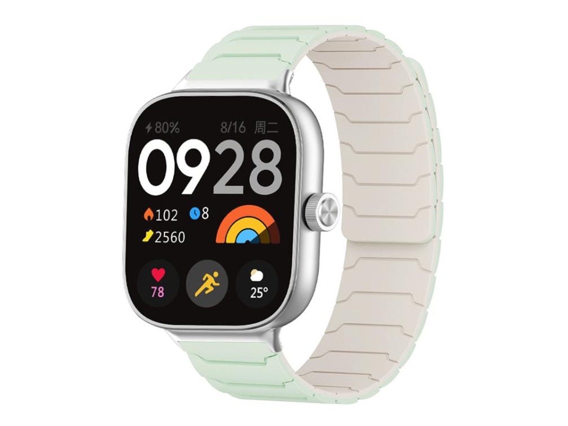 Pulsera para Xiaomi Band 9 Pro / 8 Pro - Silicona magnética verde menta con estrella