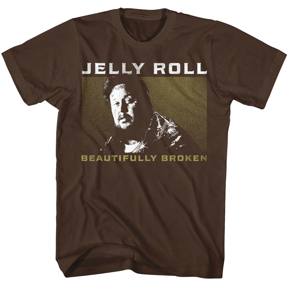 Jelly Roll Beautifully Broken Photo T-shirt Unisex Rockinstone Size:m