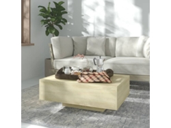 Mesa de centro madera contrachapada color roble 85x55x31 cm N/A