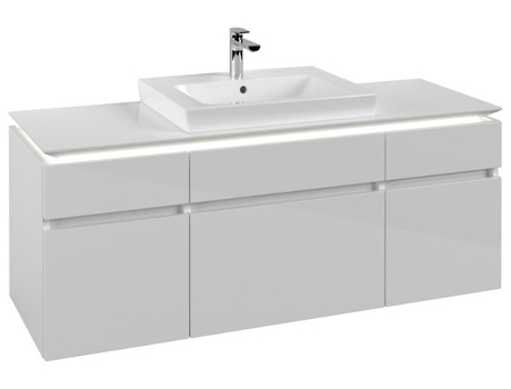 Módulo de lavabo Villeroy &amp Boch Legato B685 1400x550x500mm lavabo central iluminación LED