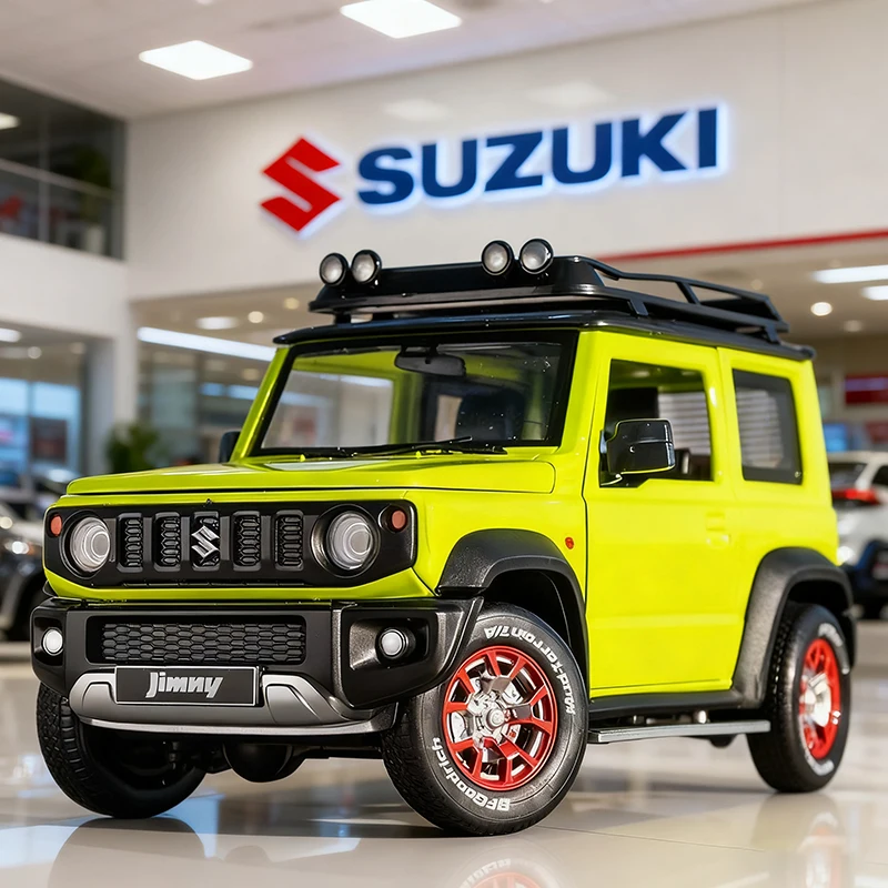 (verde) Coche De Juguete A Escala 1:18 De Aleación, Modelo De Metal Fundido A Presión Con Luz