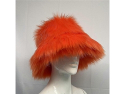 Gorro De Cubo De Pelo Falso Arcoíris Fluffy Caliente Invierno Otoño Uv Protección Para Mujer Naranja Rojo 58-60cm L 58 60cm Rojo Naranja