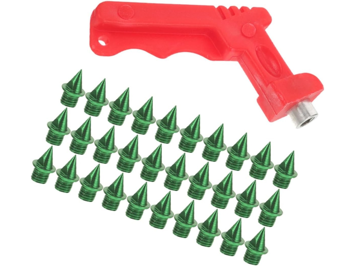 Travas De Reposição Yarnow Para Tênis Esportivos Masculinos, Travas Cônicas De Aço Reforçado, Kit De 50 Travas Verdes