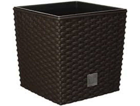 Macetero PROSPERPLAST Rato Low (Marrón - 26.2x26.2x26.6 cm)
