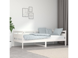 Sofá Cama Sin Colchón Madera Maciza De Pino Blanco 90x200 Cm
